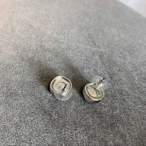 Black Crystal gem jewelled stud earrings - Picture 5 of 6